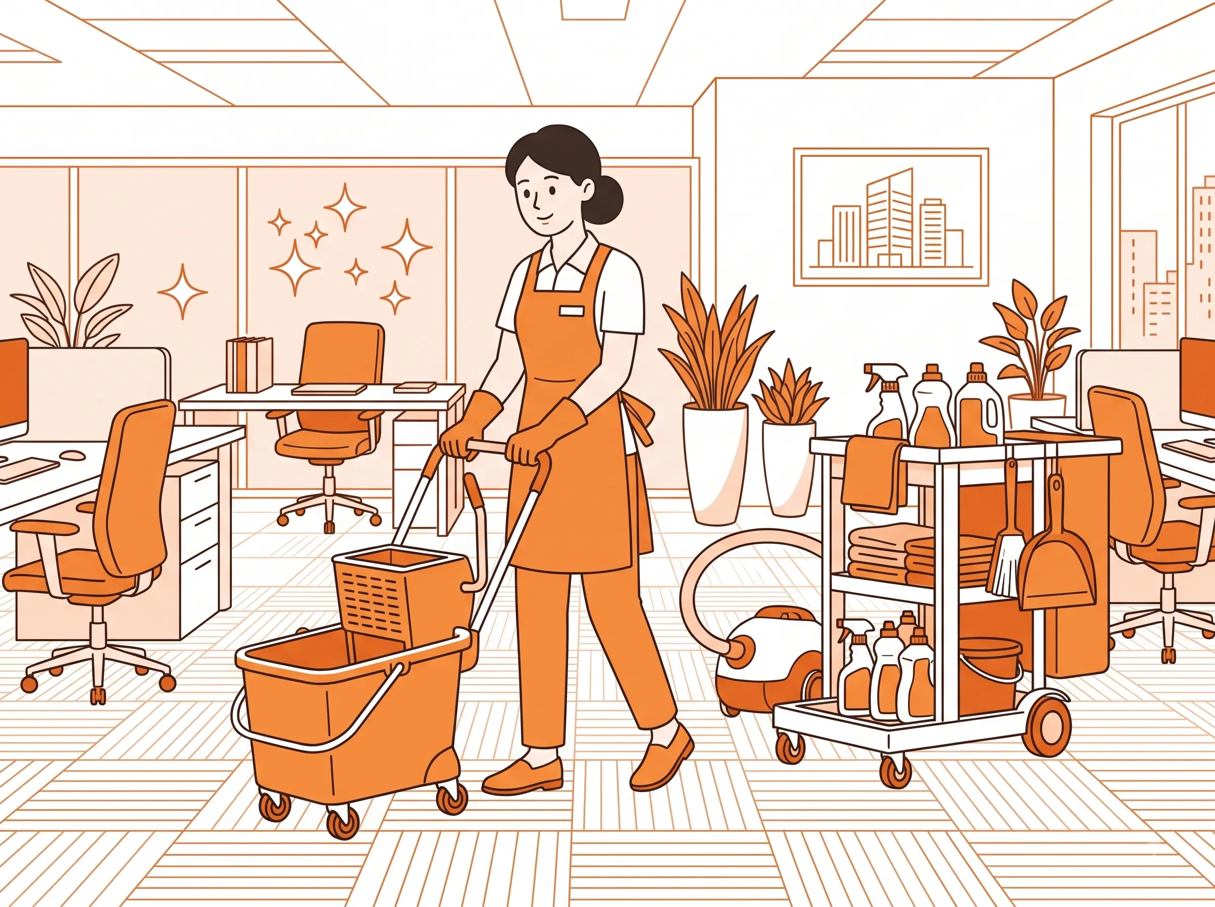 Office Cleaning Service maintaining a clean and organized workplace